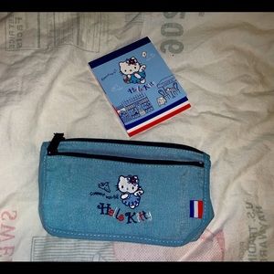 Hello kitty French pouch and memo pad